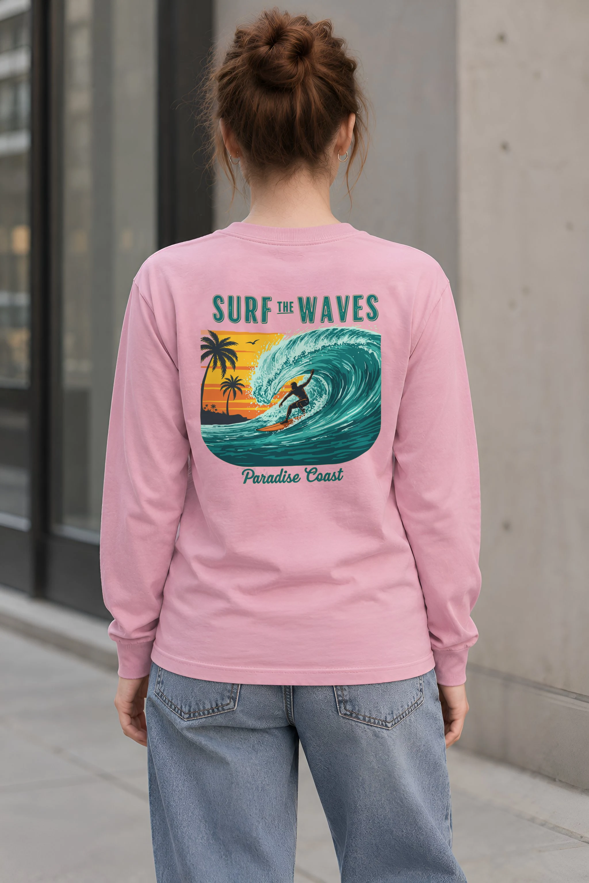 "Surf The Waves" Unisex Longsleeve T-shirt