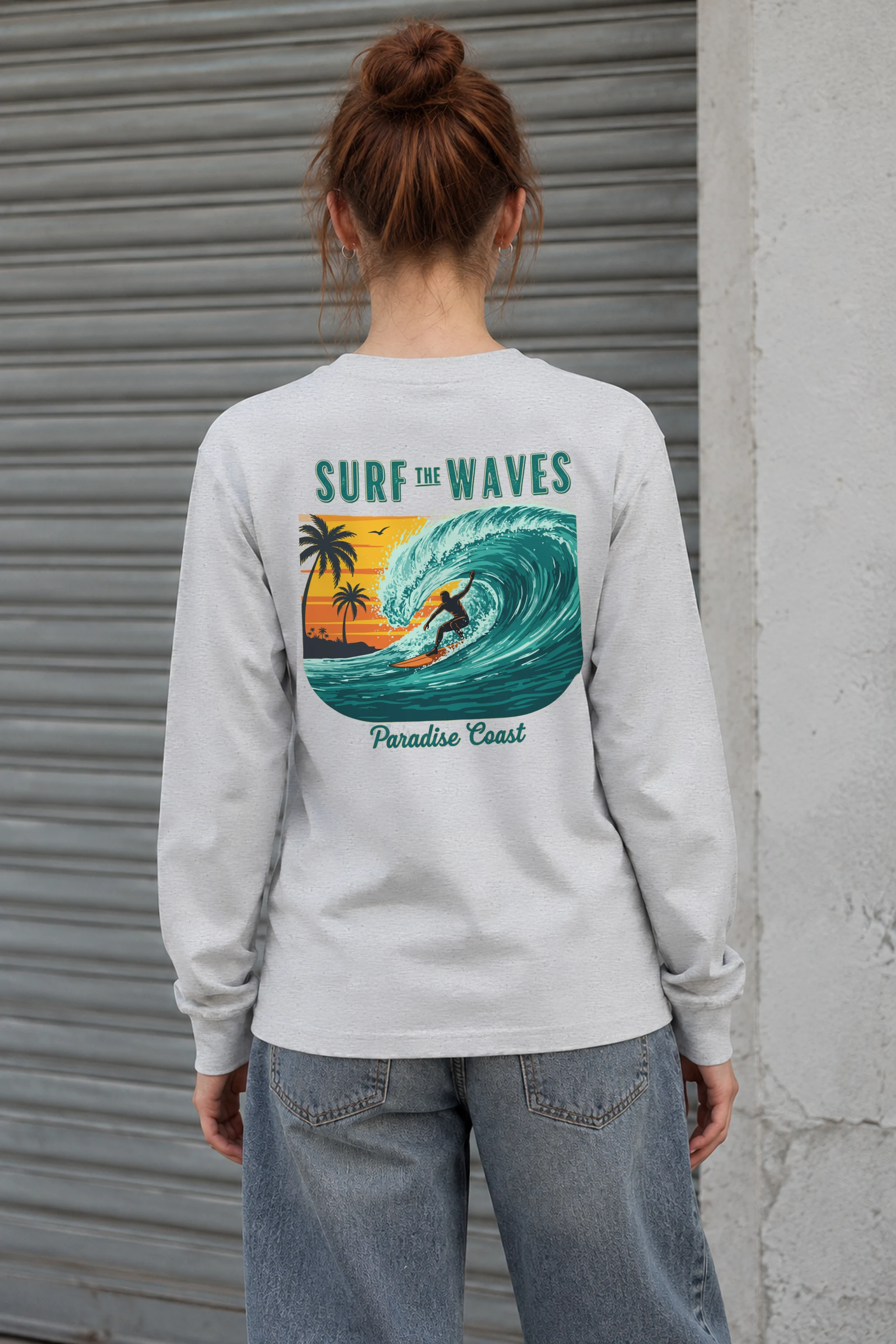 "Surf The Waves" Unisex Longsleeve T-shirt