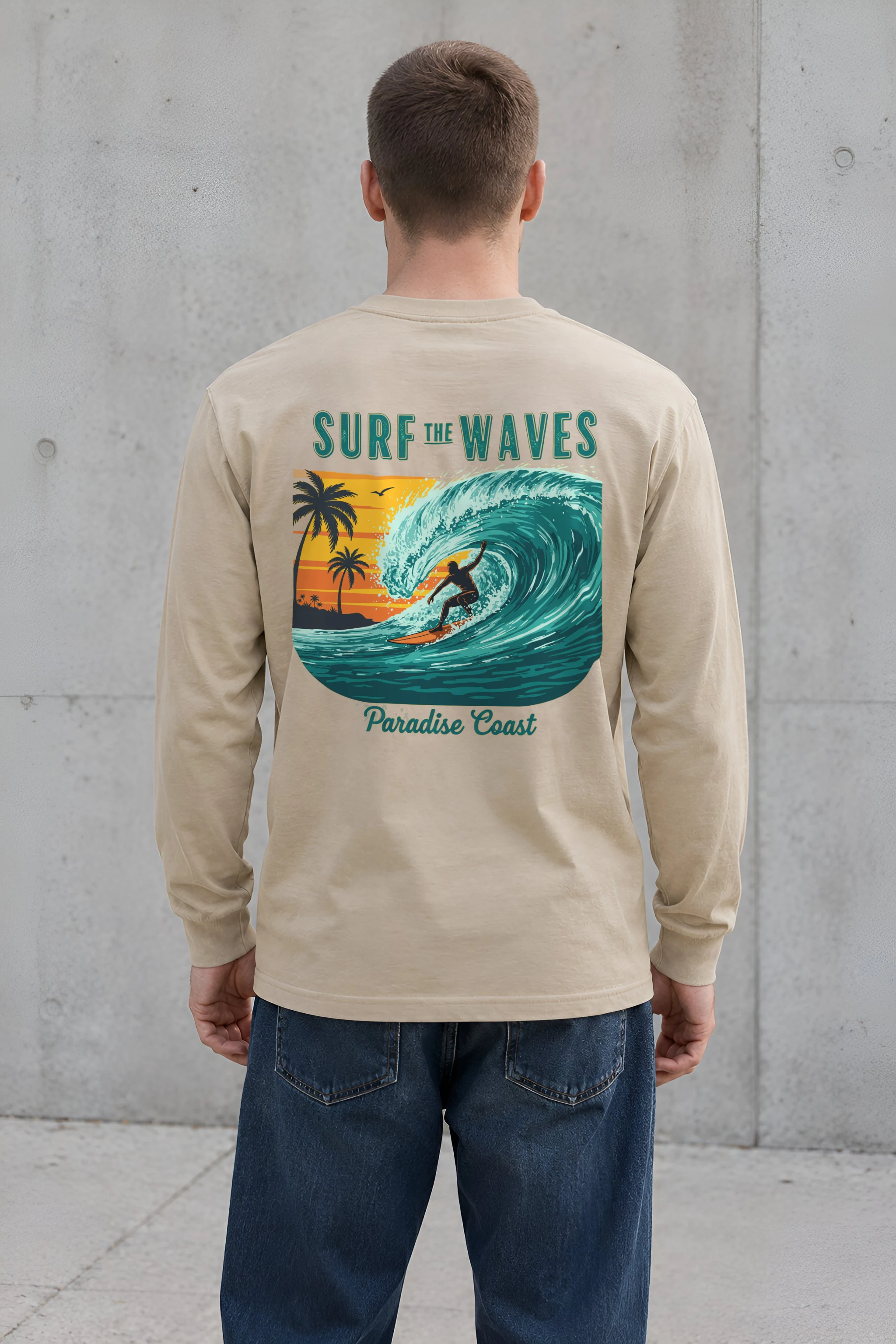 "Surf The Waves" Unisex Longsleeve T-shirt