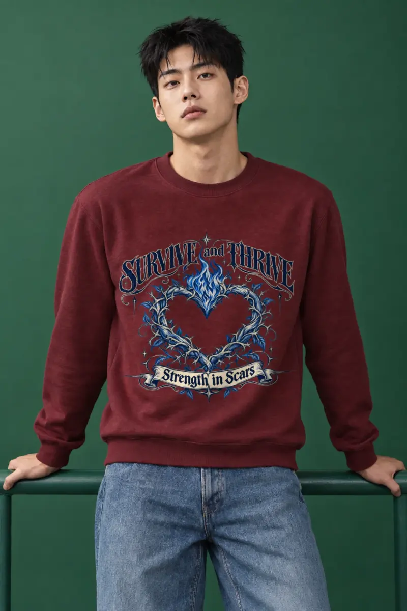 "Survive and Thrive" Heavy Blend Unisex Crewneck Sweatshirt