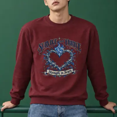 "Survive and Thrive" Heavy Blend Unisex Crewneck Sweatshirt