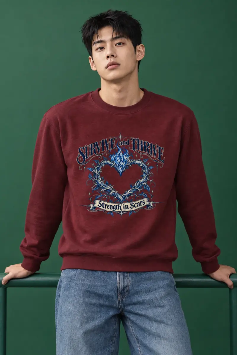 "Survive and Thrive" Heavy Blend Unisex Crewneck Sweatshirt