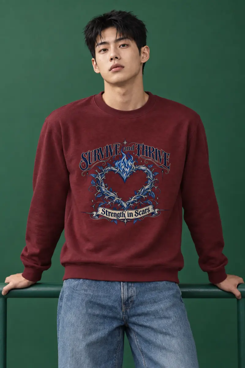 "Survive and Thrive" Heavy Blend Unisex Crewneck Sweatshirt