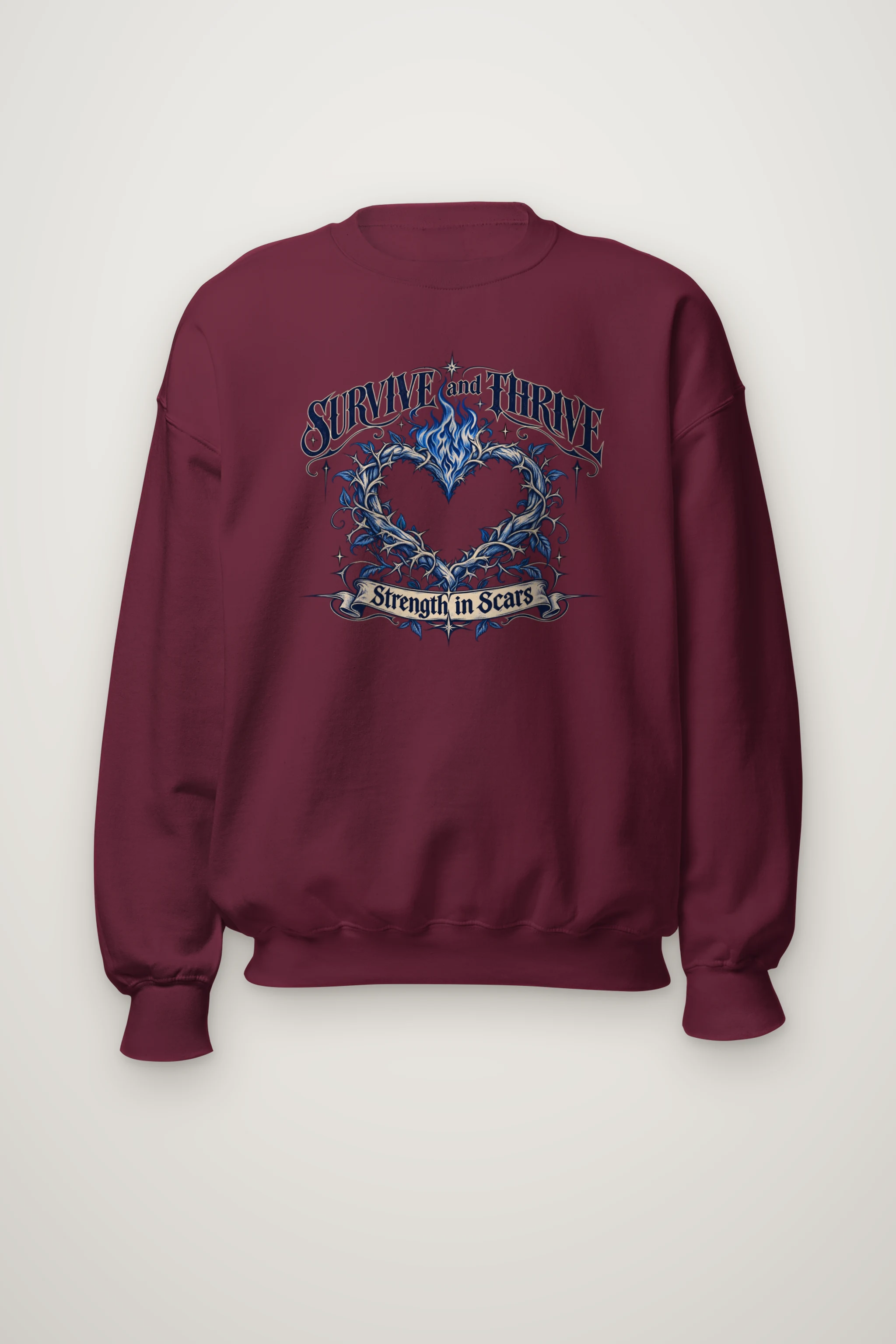"Survive and Thrive" Heavy Blend Unisex Crewneck Sweatshirt