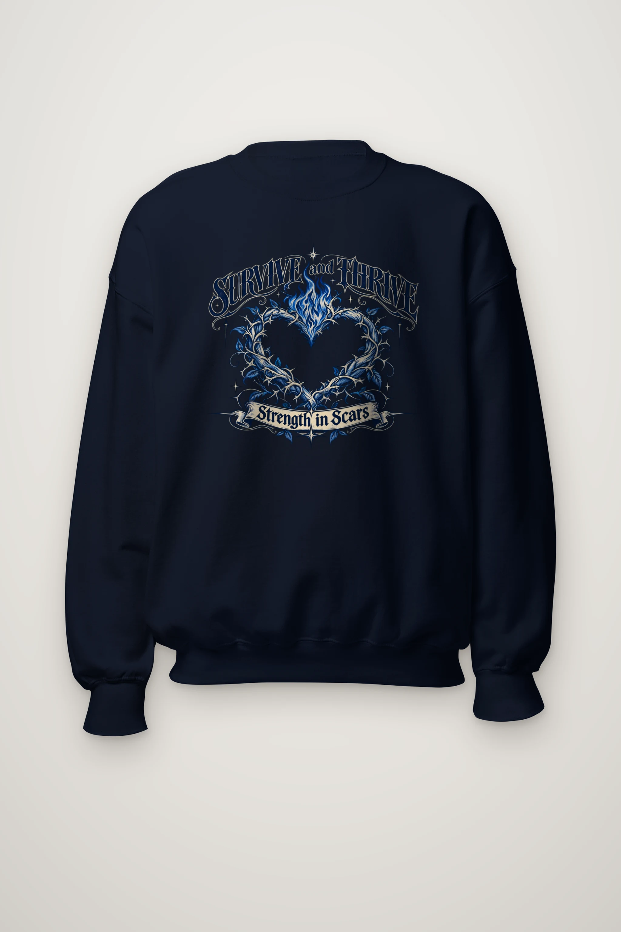"Survive and Thrive" Heavy Blend Unisex Crewneck Sweatshirt