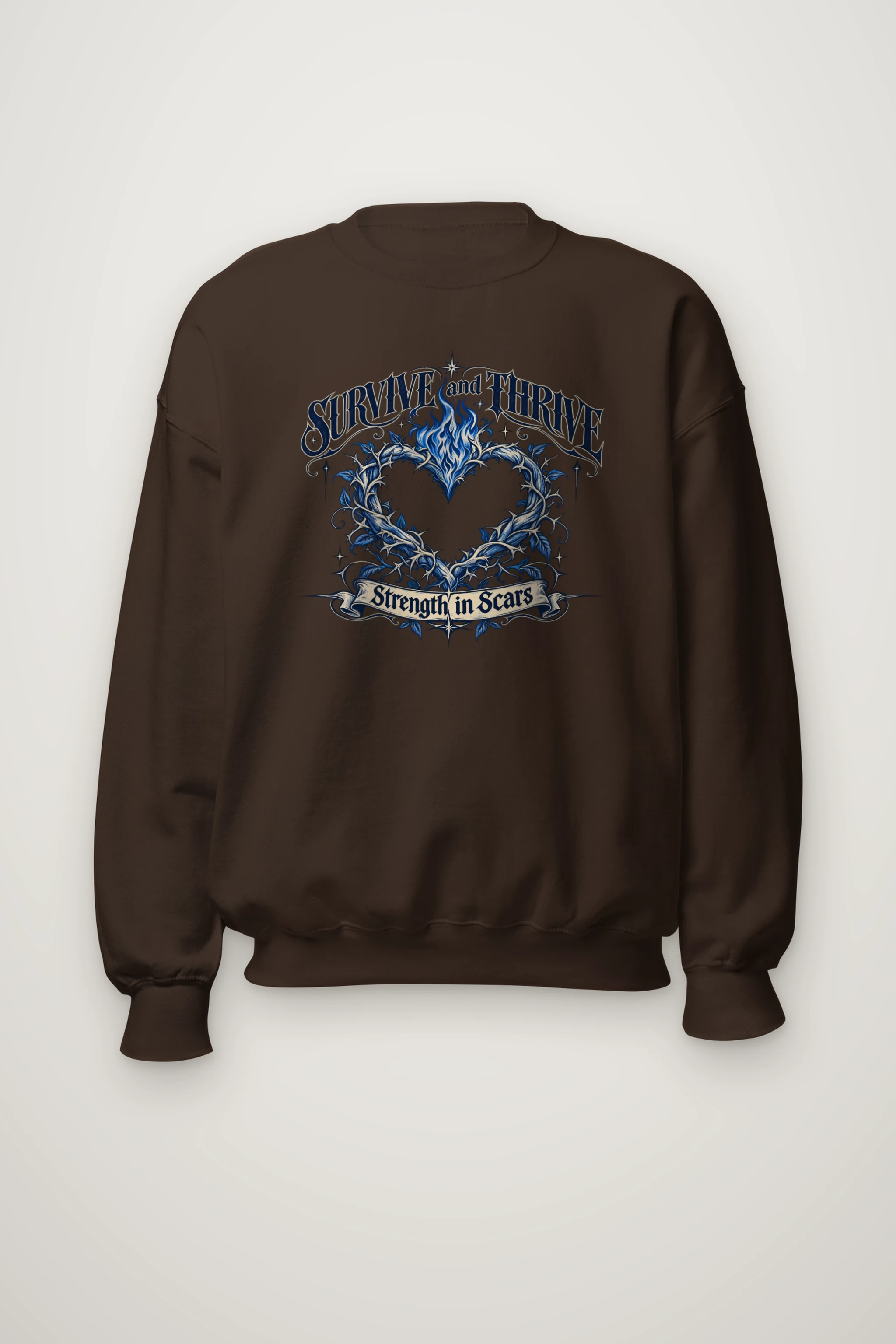 "Survive and Thrive" Heavy Blend Unisex Crewneck Sweatshirt