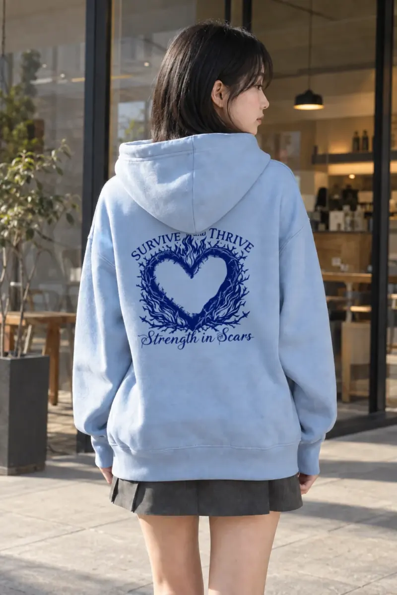 "Survive And Thrive" Heavy Blend Unisex Pullover Hoodie | Gildan 18500