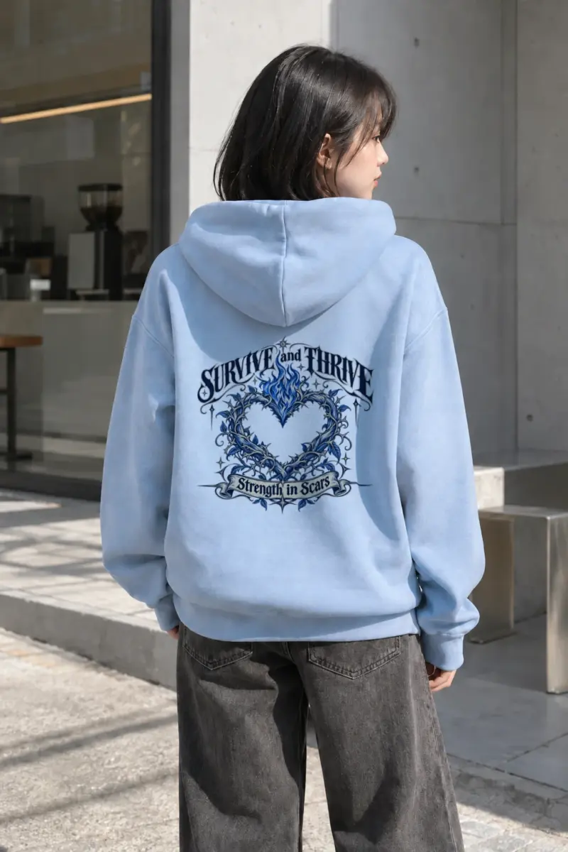 "Survive and Thrive" Heavy Blend Unisex Pullover Hoodie | Gildan 18500