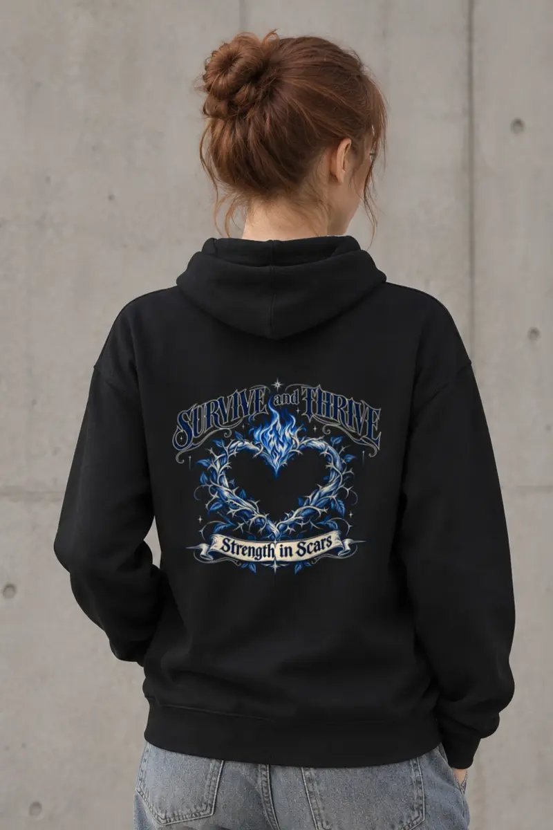"Survive and Thrive" Heavy Blend Unisex Pullover Hoodie
