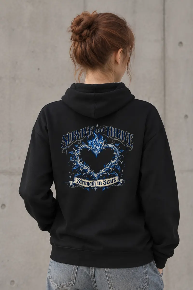 "Survive and Thrive" Heavy Blend Unisex Pullover Hoodie