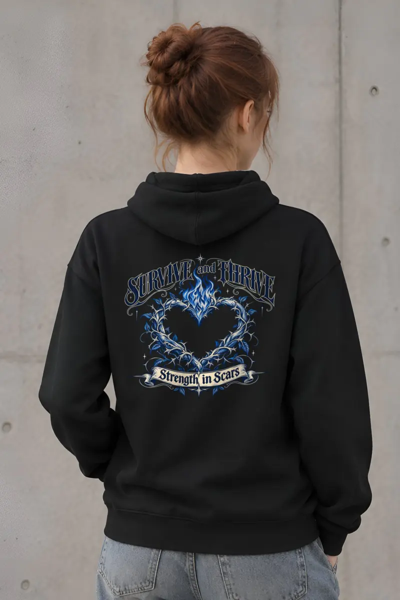 "Survive and Thrive" Heavy Blend Unisex Pullover Hoodie