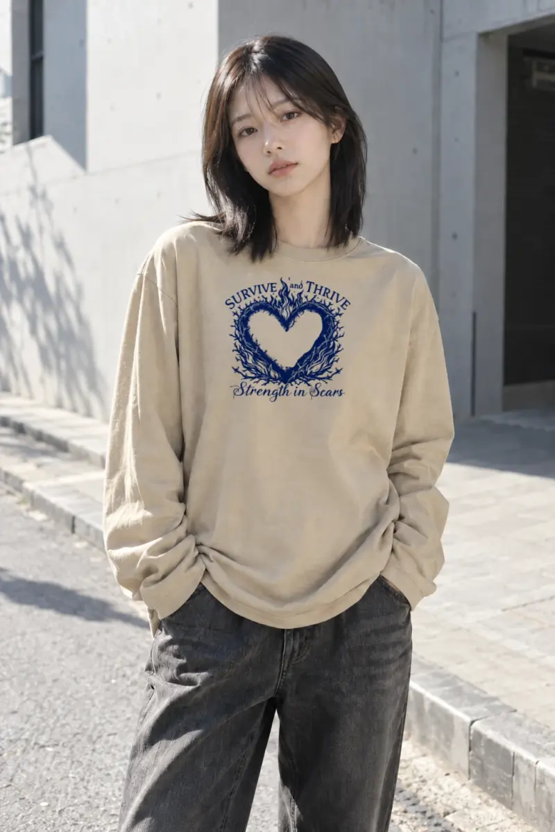 "Survive And Thrive" Unisex Longsleeve T-shirt | Gildan 2400