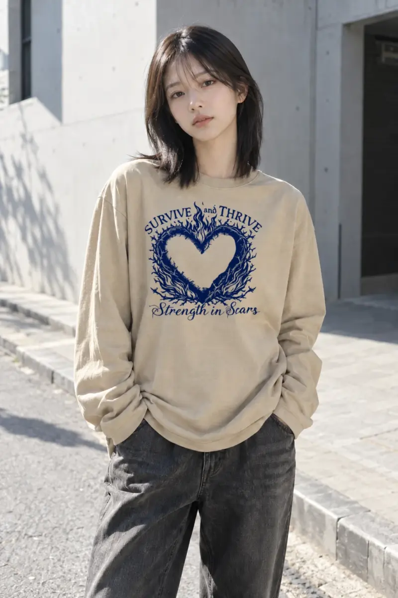 "Survive And Thrive" Unisex Longsleeve T-shirt | Gildan 2400