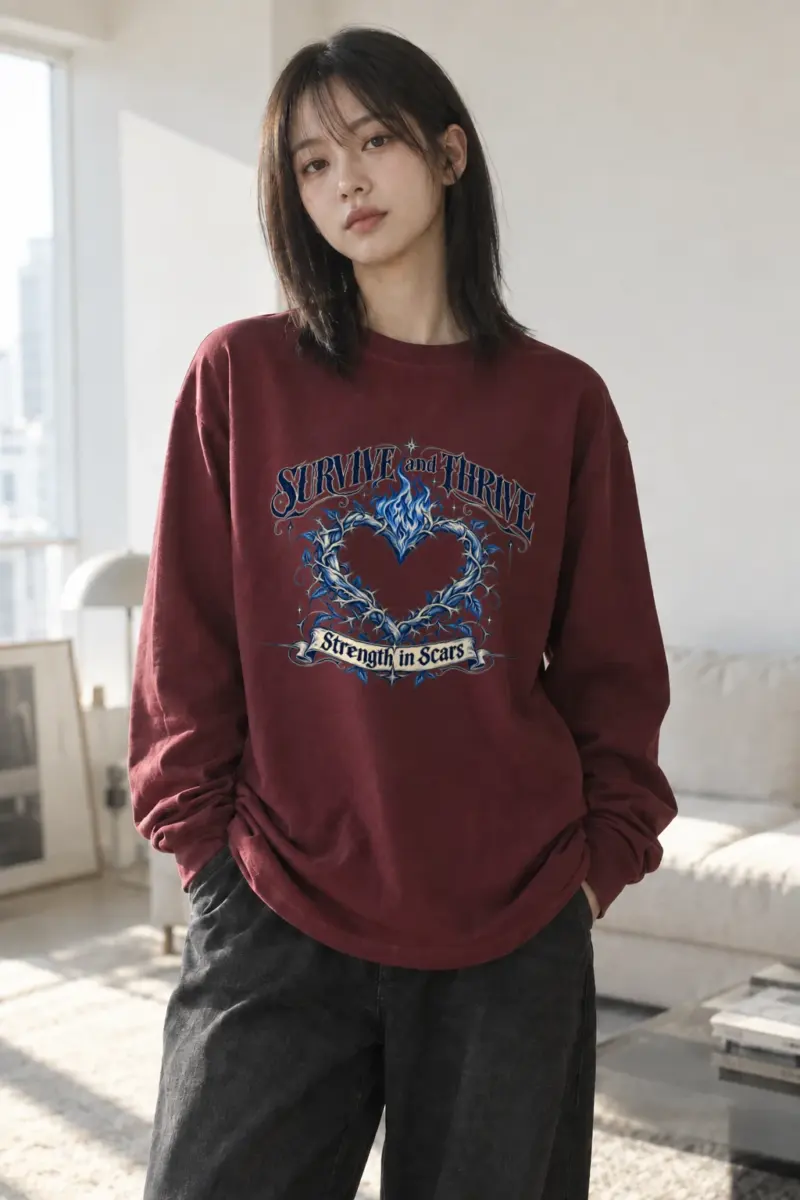 "Survive And Thrive" Unisex Longsleeve T-shirt | Gildan 2400