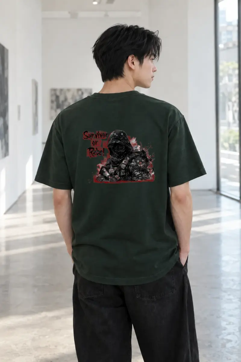 "Survivor Of Rebel" Heavyweight Unisex Crewneck T-shirt | Gildan 5000