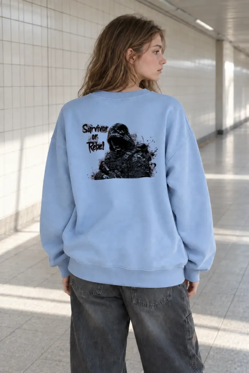 "Survivor Or Rebel" Heavy Blend Unisex Crewneck Sweatshirt | Gildan 18000