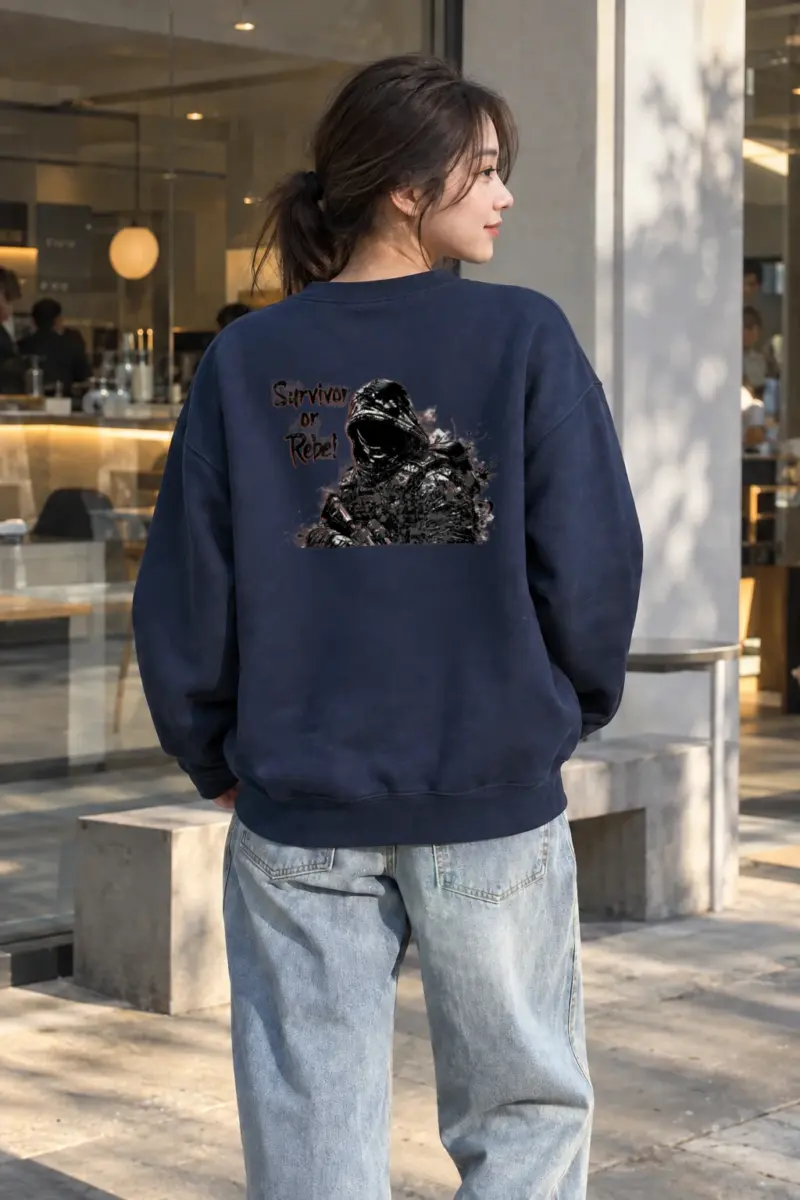 "Survivor Or Rebel" Heavy Blend Unisex Crewneck Sweatshirt | Gildan 18000
