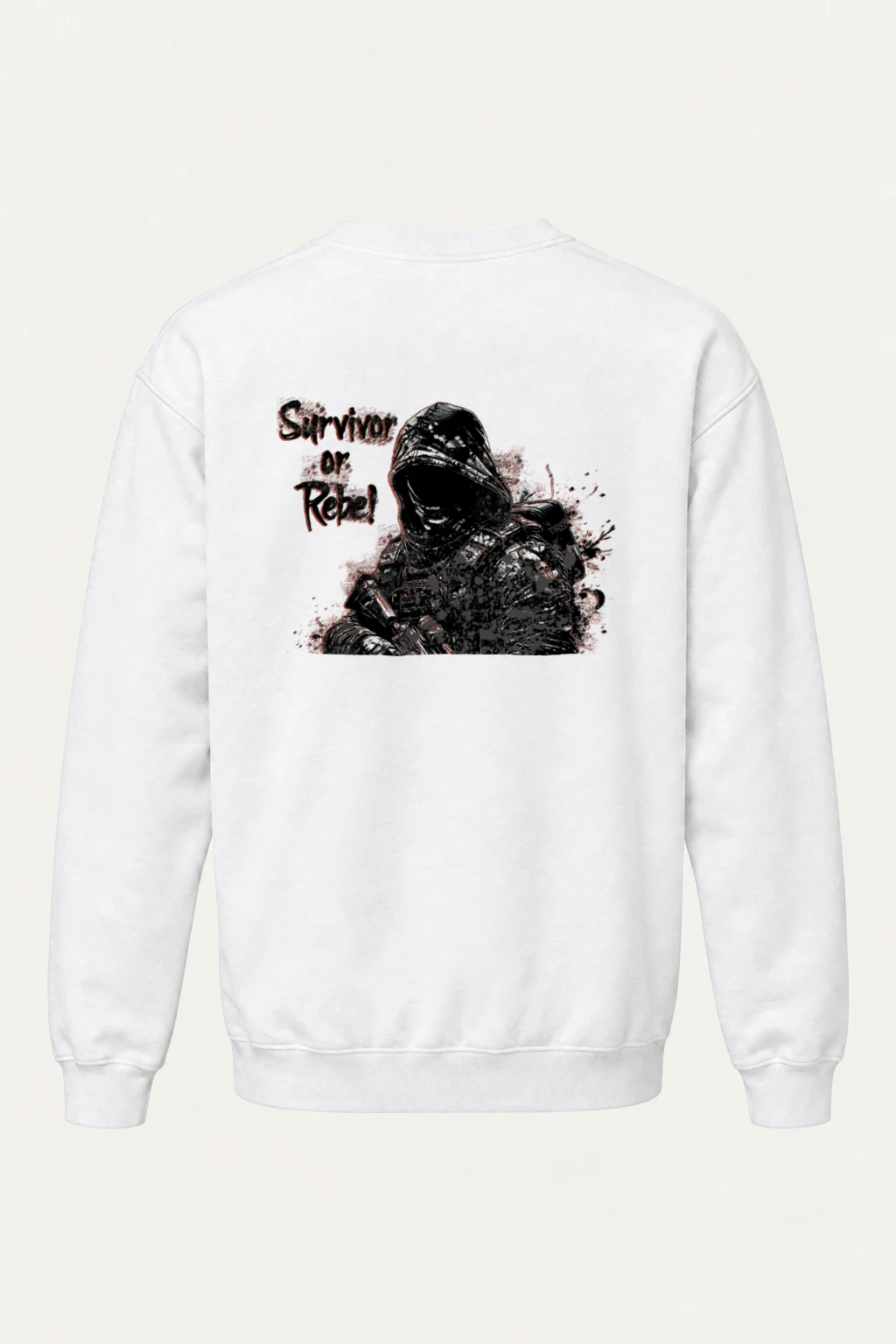 "Survivor Or Rebel" Heavy Blend Unisex Crewneck Sweatshirt | Gildan 18000