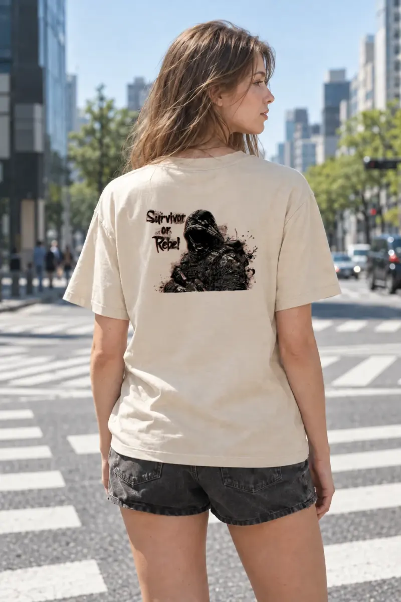 "Survivor Or Rebel" Heavyweight Unisex Crewneck T-shirt | Gildan 5000