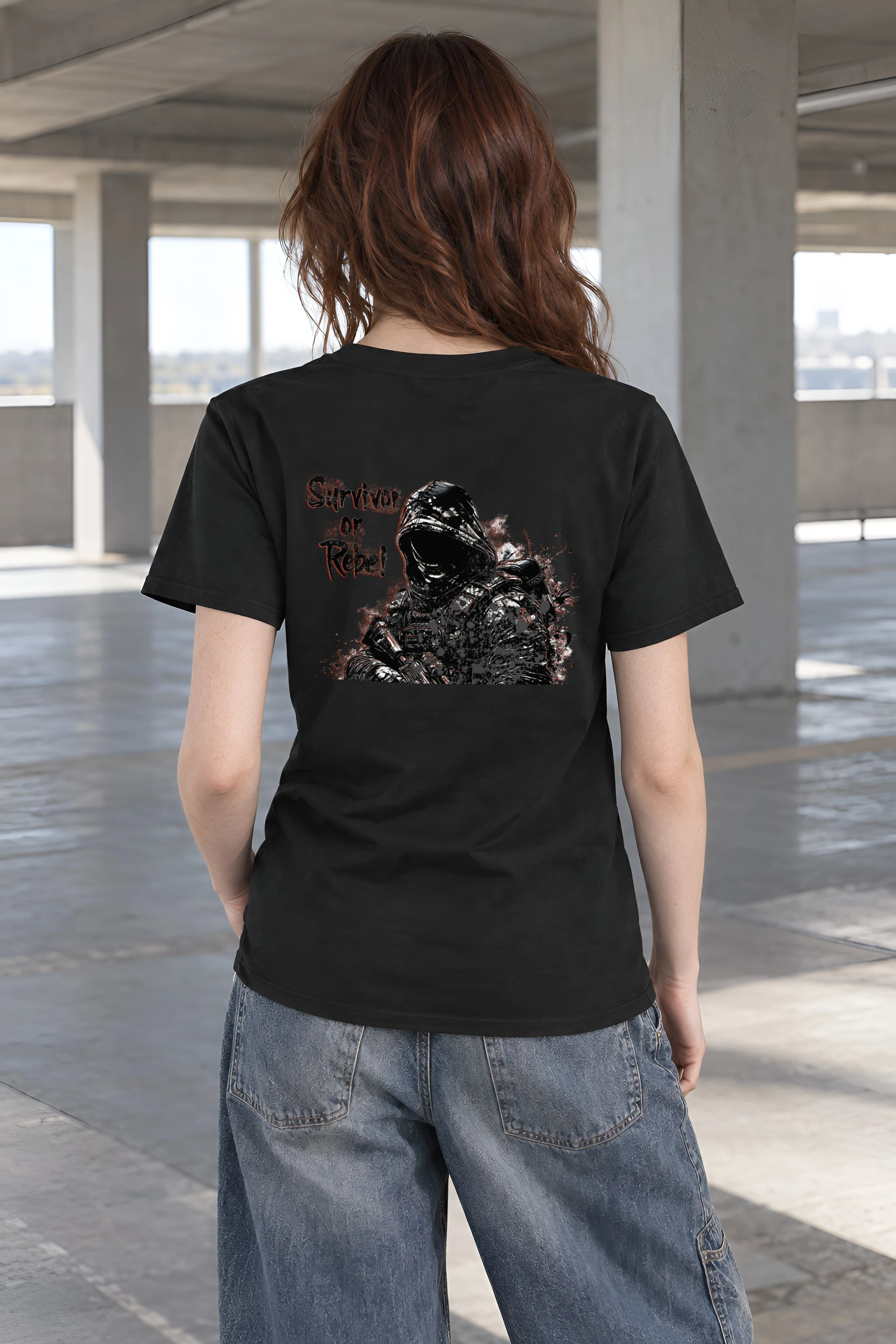 "Survivor Or Rebel" Heavyweight Unisex Crewneck T-shirt