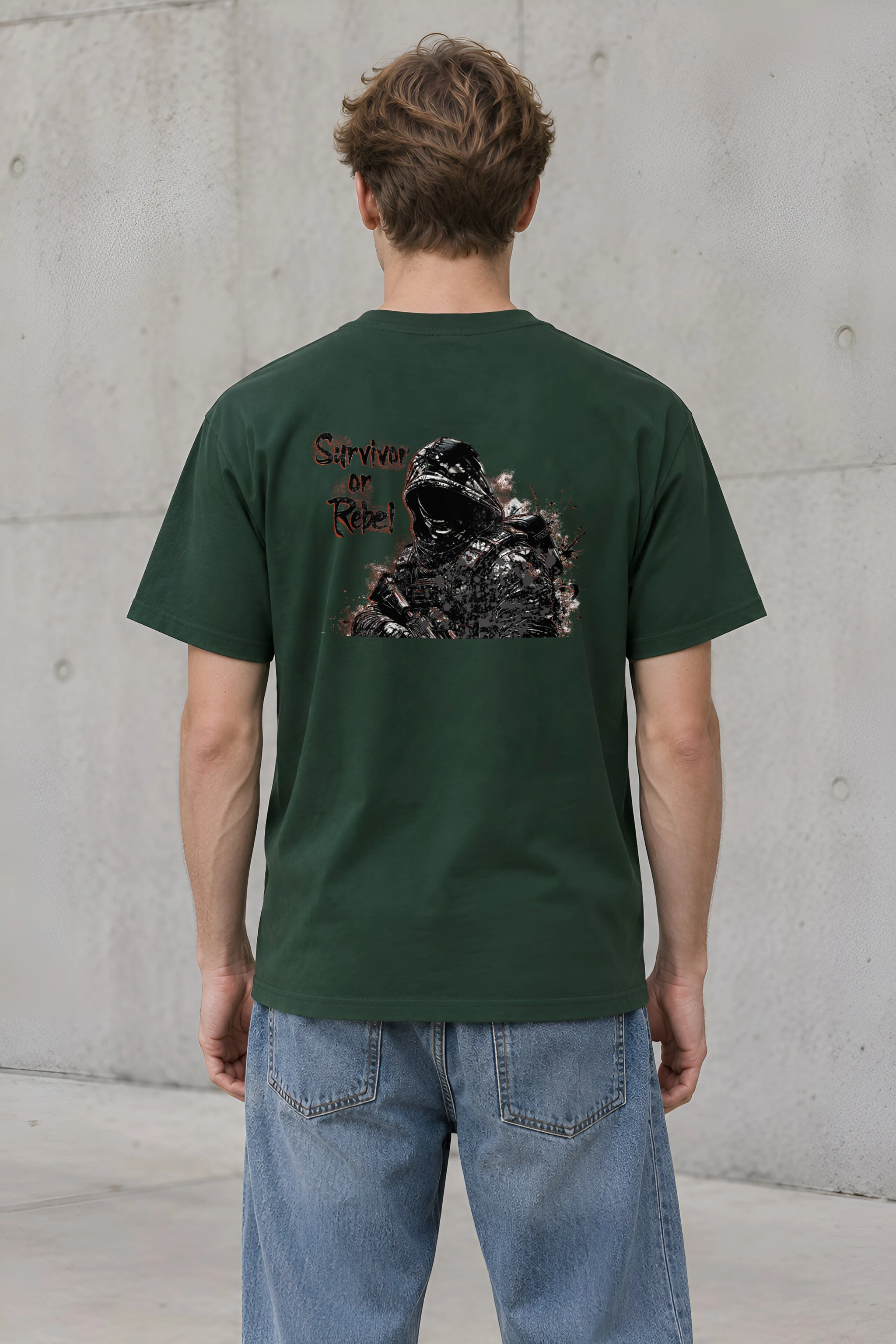 "Survivor Or Rebel" Heavyweight Unisex Crewneck T-shirt