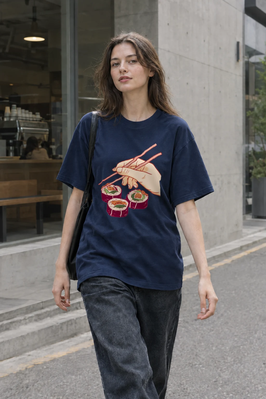 "Sushi Chopsticks" Heavyweight Unisex Crewneck T-shirt | Gildan 5000