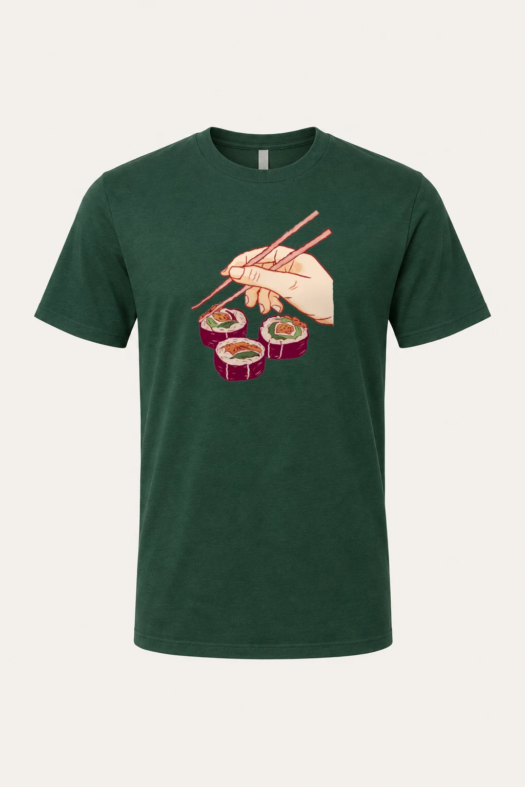"Sushi Chopsticks" Heavyweight Unisex Crewneck T-shirt | Gildan 5000