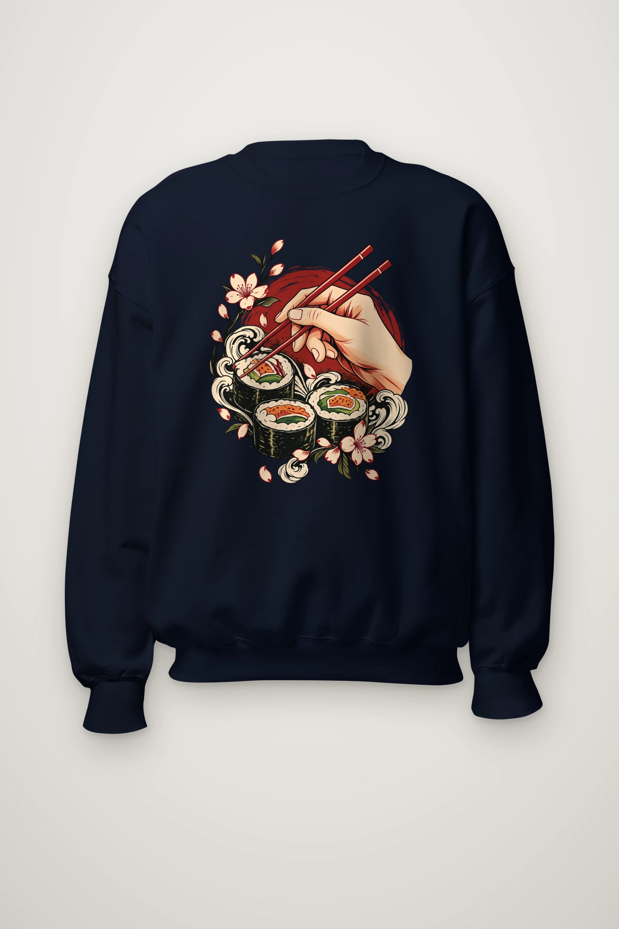 "Sushi Wave Hand" Heavy Blend Unisex Crewneck Sweatshirt