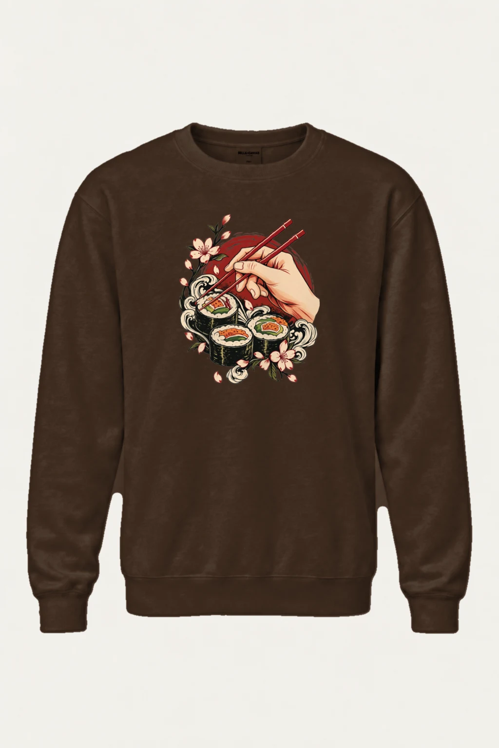 "Sushi Wave Hand" Heavy Blend Unisex Crewneck Sweatshirt | Gildan 18000
