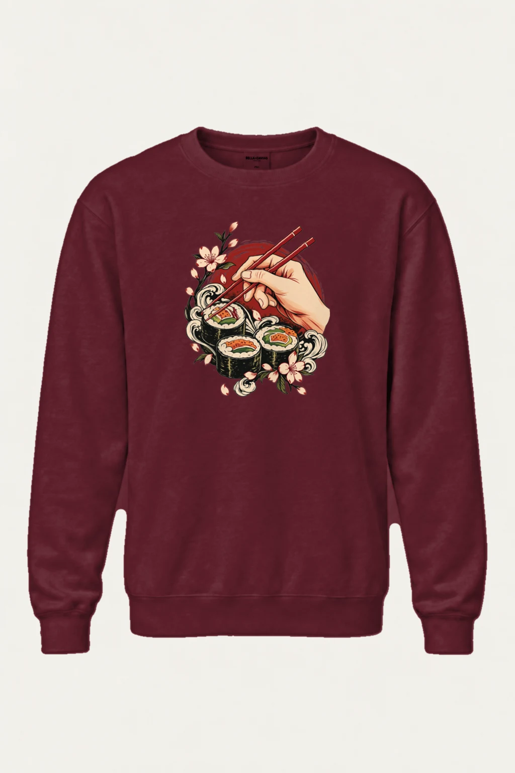"Sushi Wave Hand" Heavy Blend Unisex Crewneck Sweatshirt | Gildan 18000
