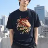 "Sushi Wave Hand" Heavyweight Unisex Crewneck T-shirt | Gildan 5000