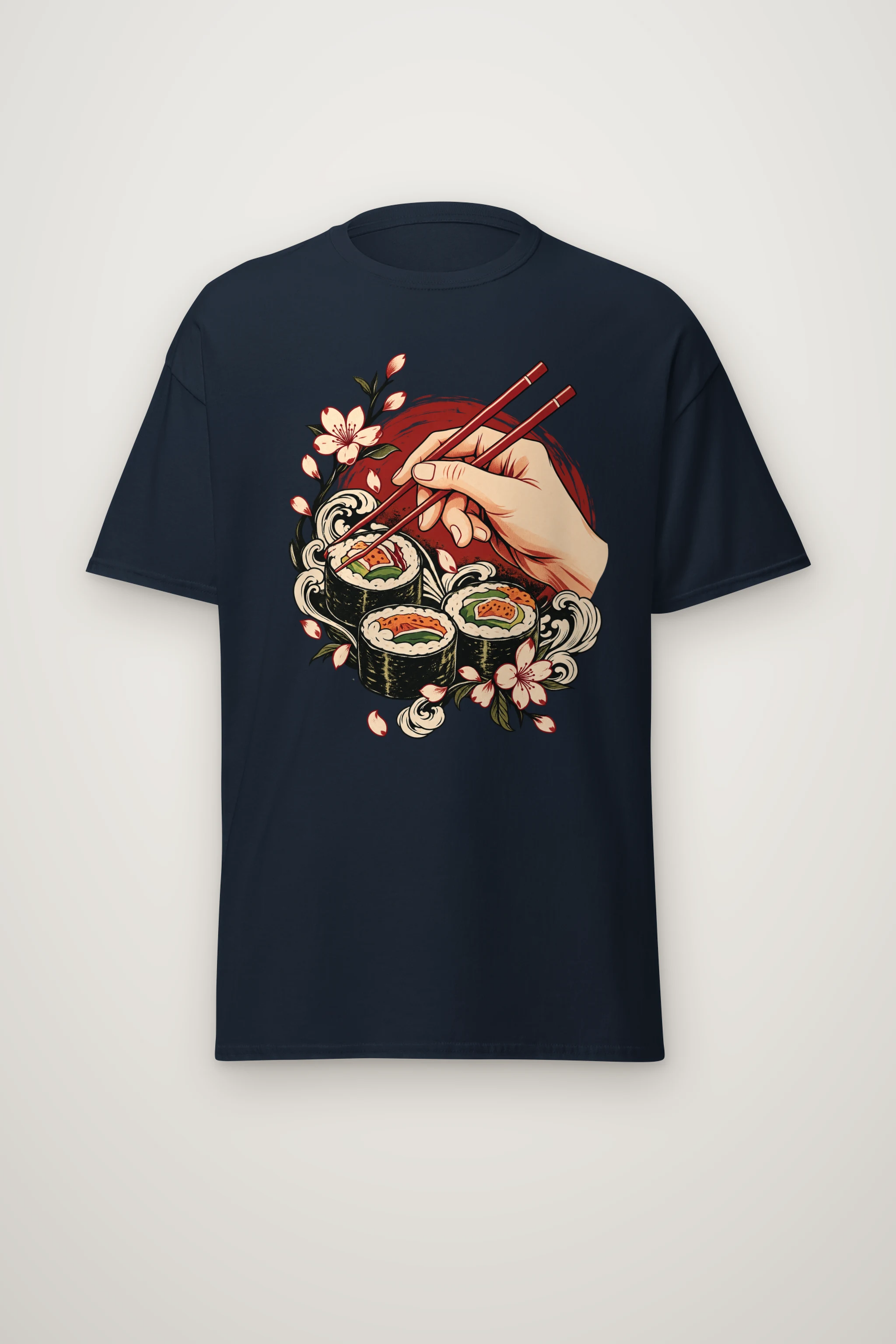 "Sushi Wave Hand" Heavyweight Unisex Crewneck T-shirt