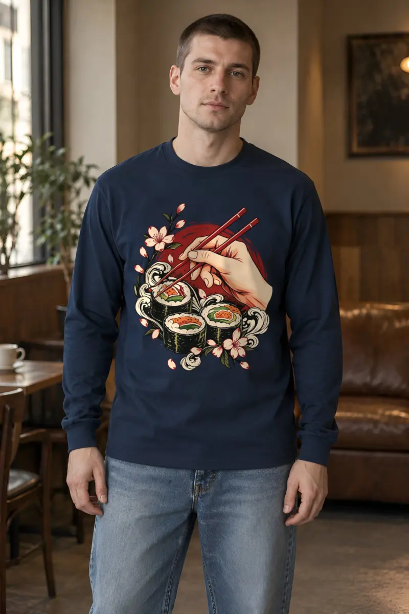 "Sushi Wave Ritual" Unisex Longsleeve T-shirt