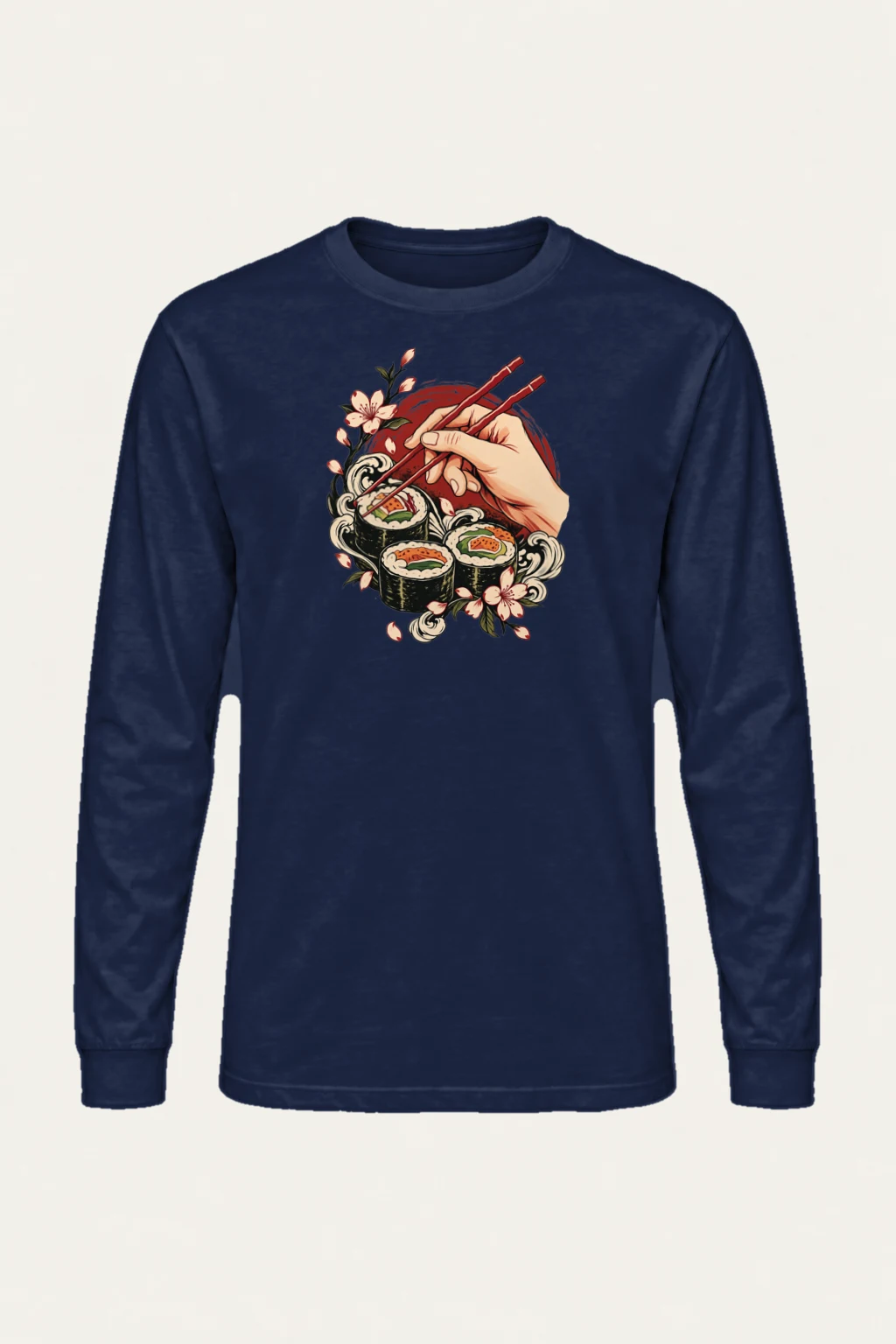 "Sushi Wave Ritual" Unisex Longsleeve T-shirt | Gildan 2400