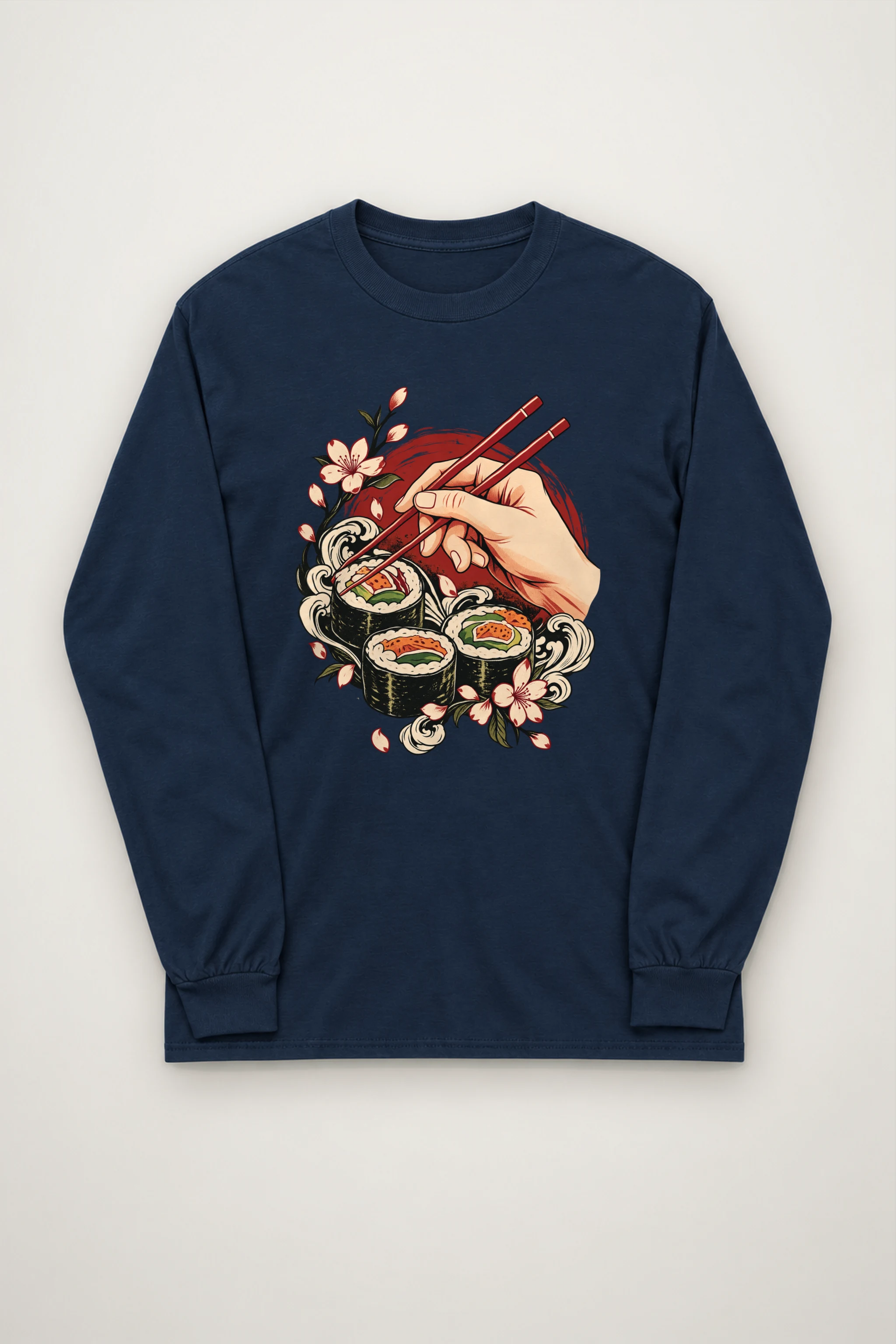 "Sushi Wave Ritual" Unisex Longsleeve T-shirt