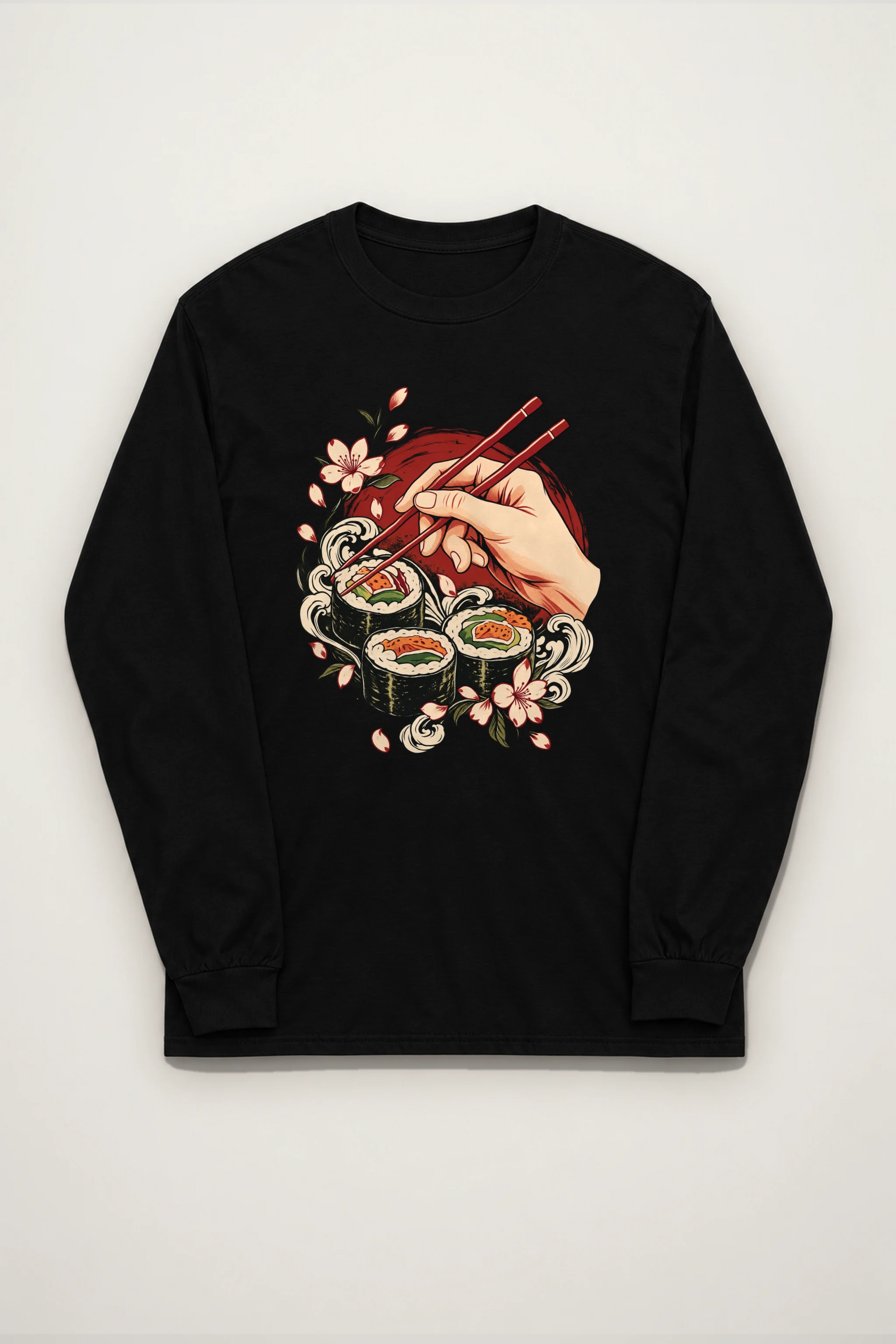 "Sushi Wave Ritual" Unisex Longsleeve T-shirt