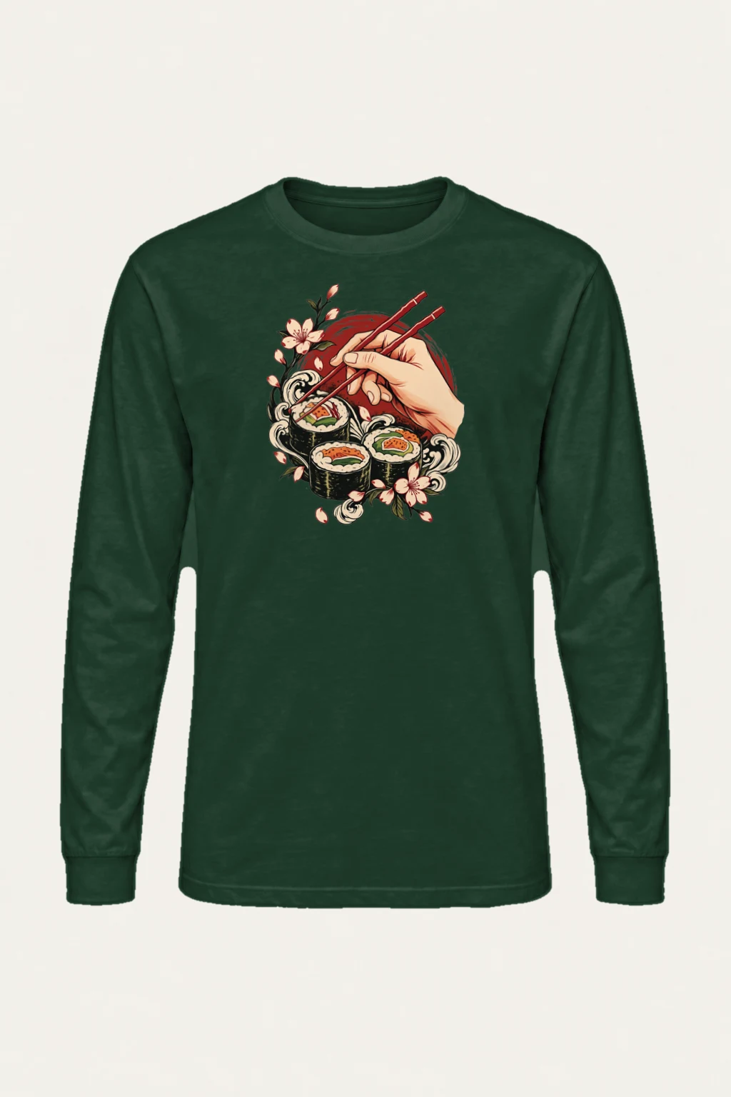 "Sushi Wave Ritual" Unisex Longsleeve T-shirt | Gildan 2400