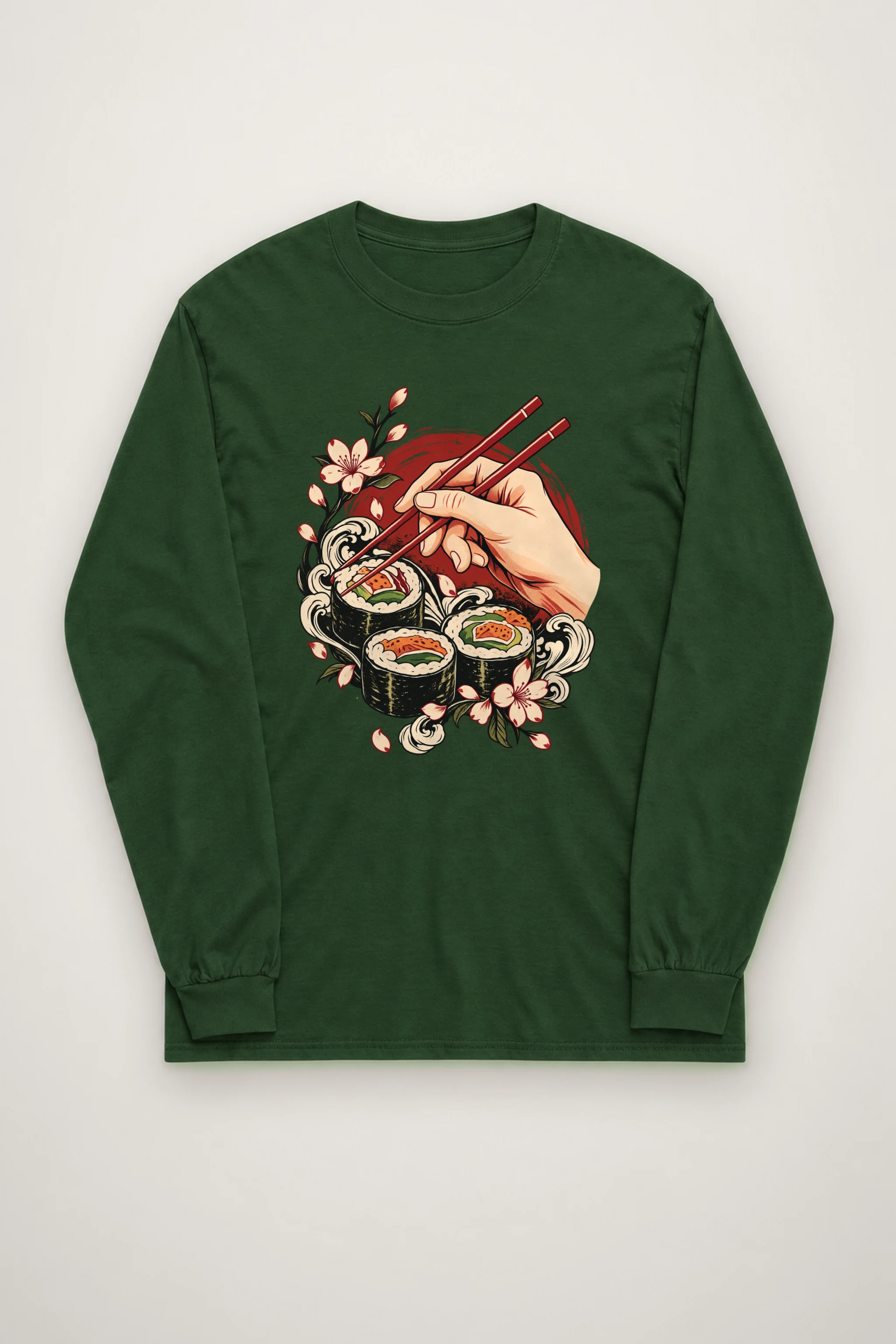 "Sushi Wave Ritual" Unisex Longsleeve T-shirt