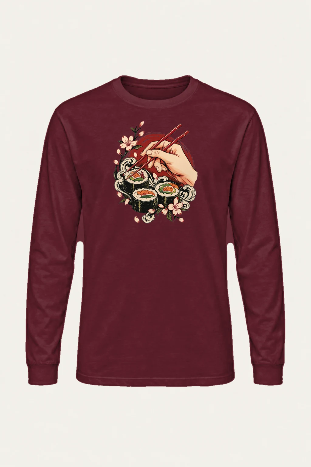 "Sushi Wave Ritual" Unisex Longsleeve T-shirt | Gildan 2400