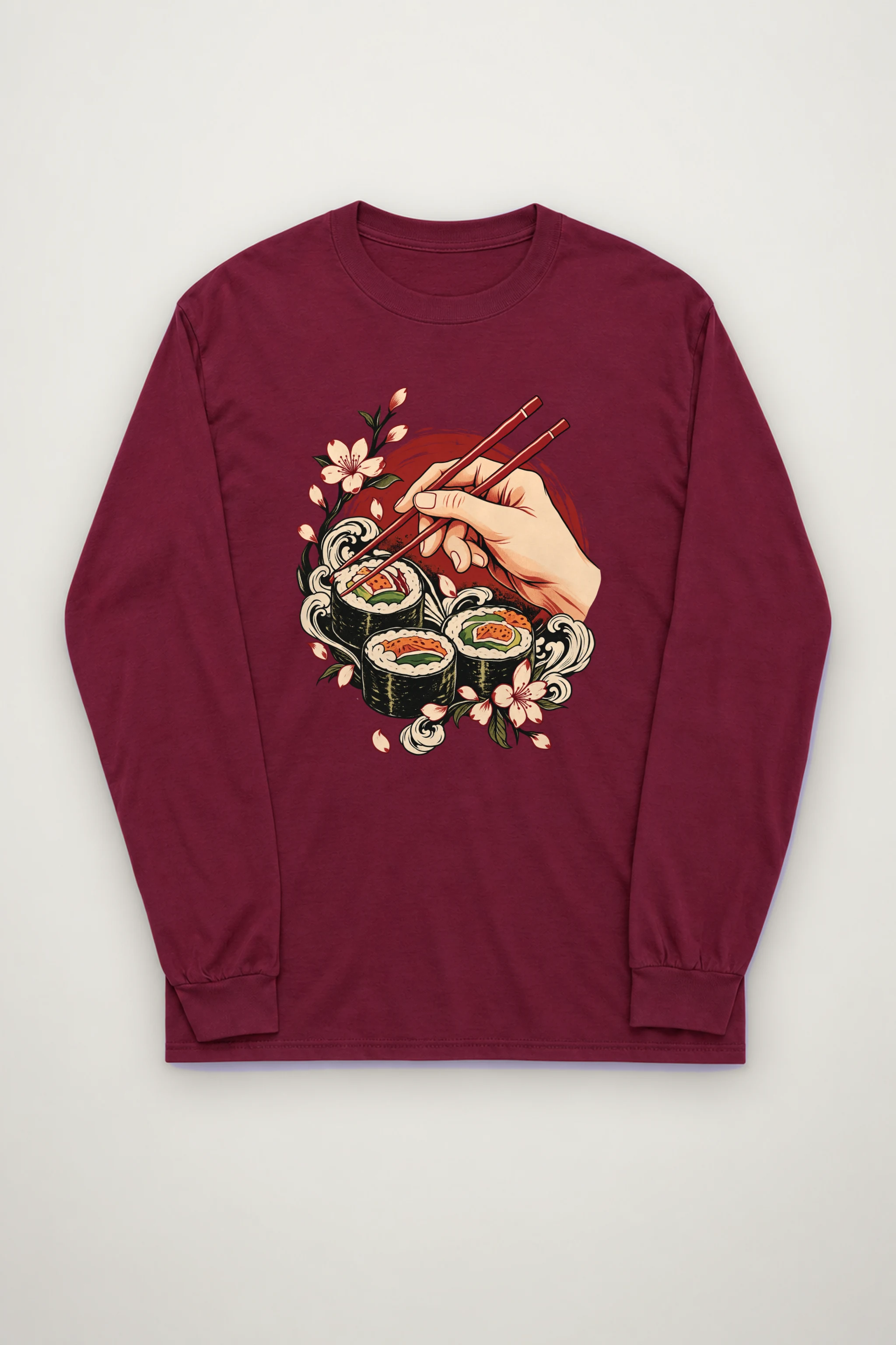 "Sushi Wave Ritual" Unisex Longsleeve T-shirt