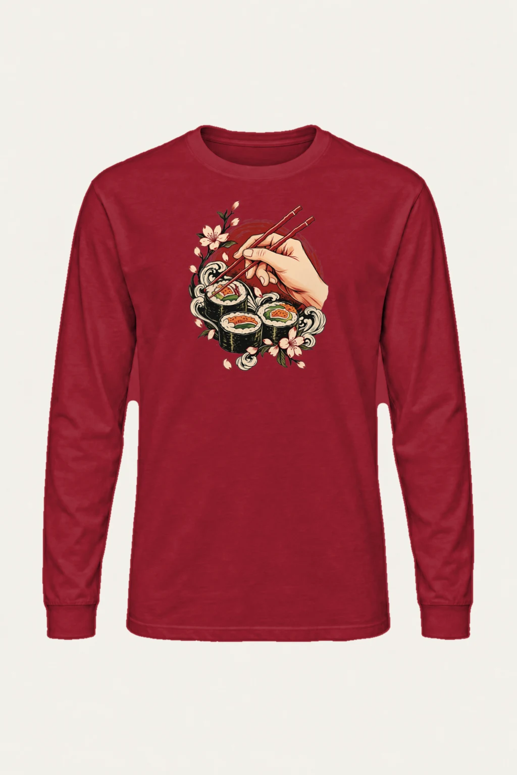 "Sushi Wave Ritual" Unisex Longsleeve T-shirt | Gildan 2400
