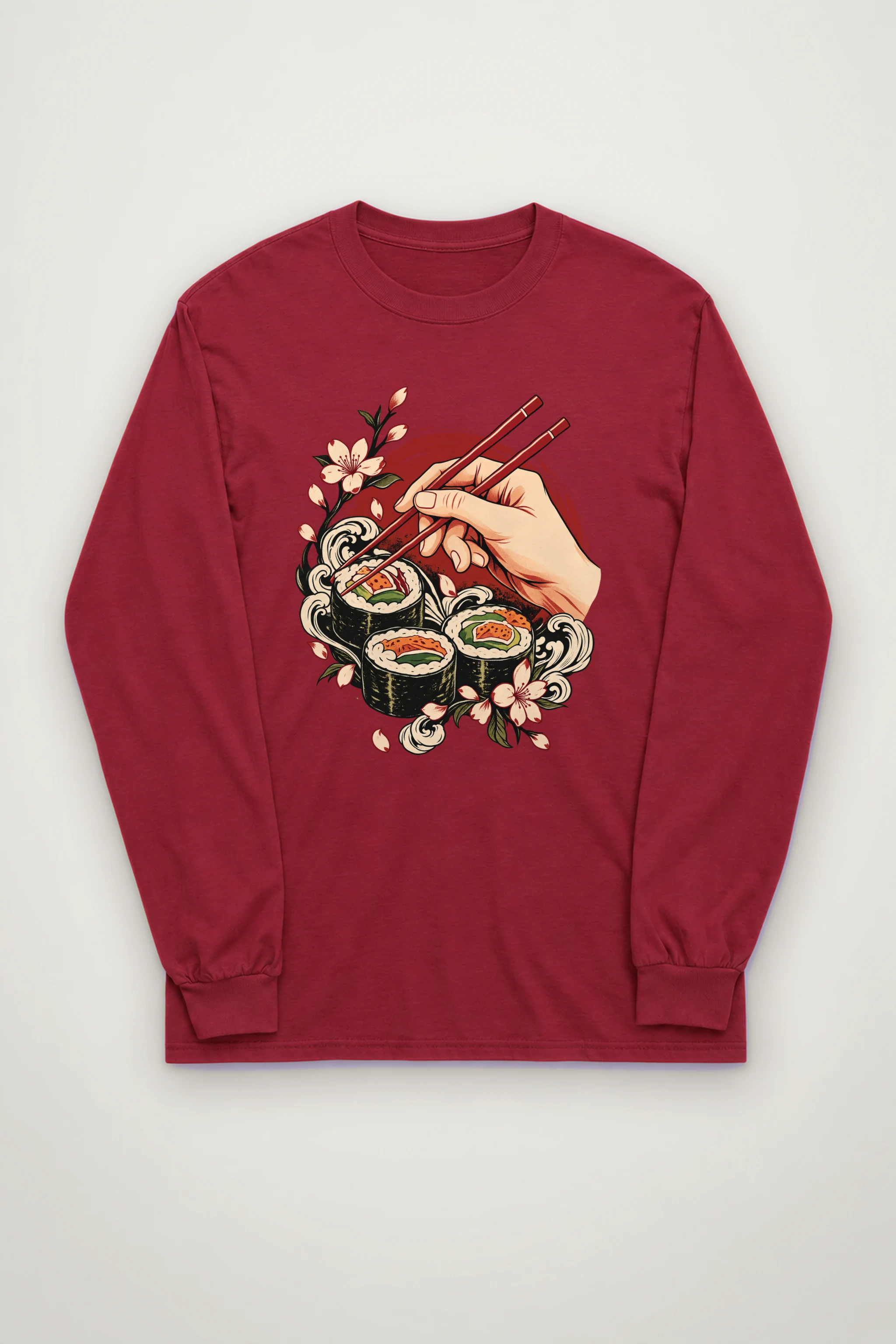 "Sushi Wave Ritual" Unisex Longsleeve T-shirt