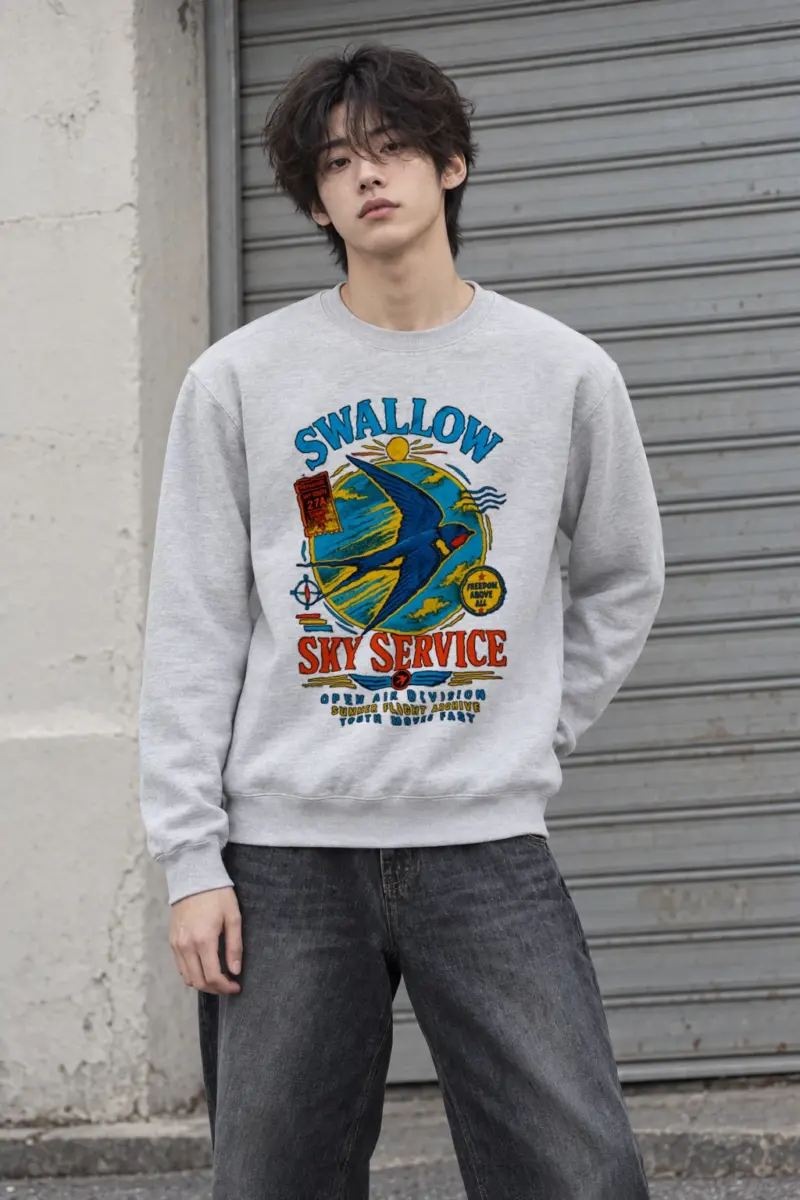 "Swallow Departure" Heavy Blend Unisex Crewneck Sweatshirt