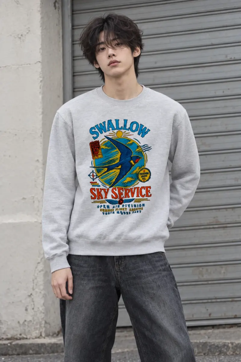 "Swallow Departure" Heavy Blend Unisex Crewneck Sweatshirt