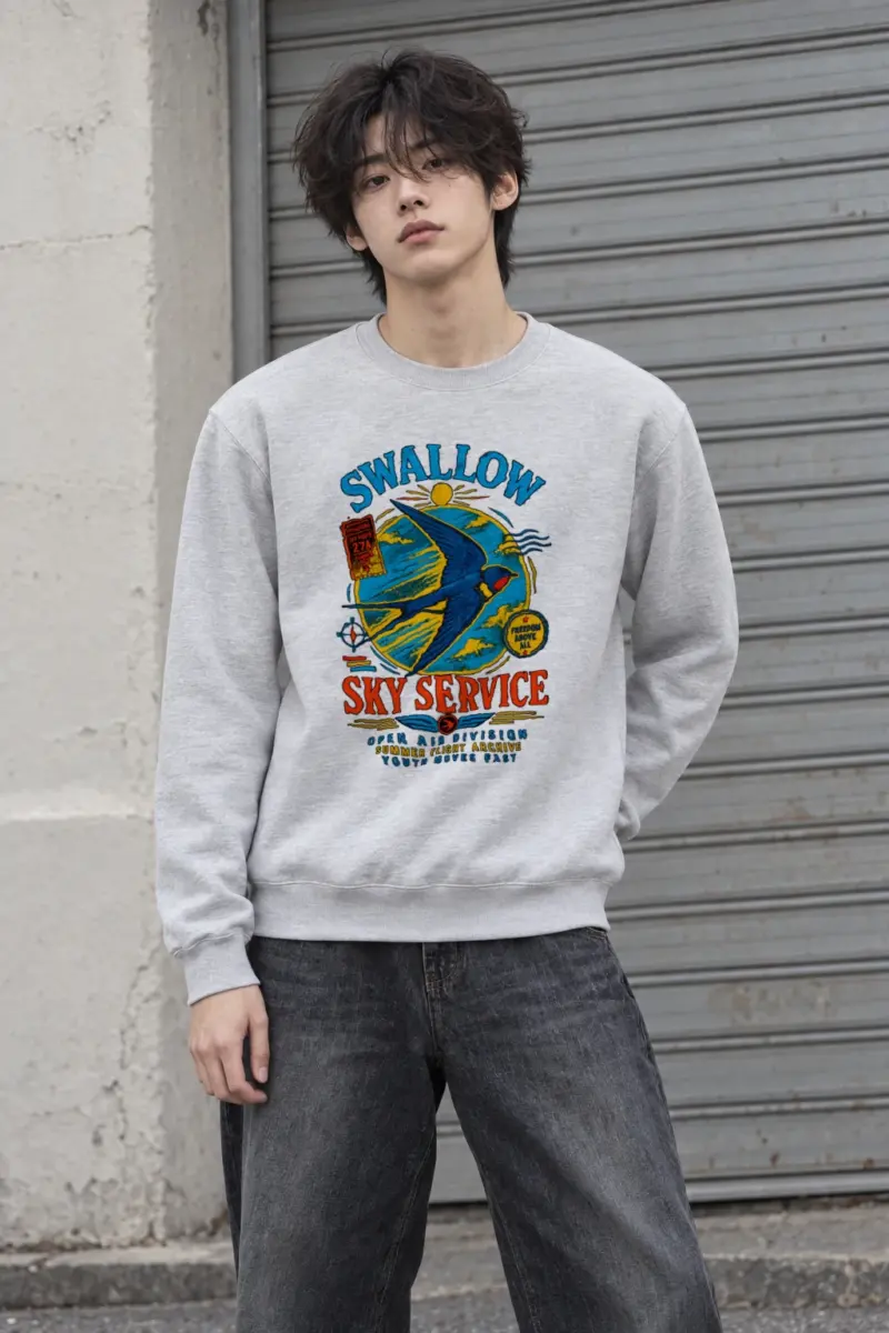 "Swallow Departure" Heavy Blend Unisex Crewneck Sweatshirt