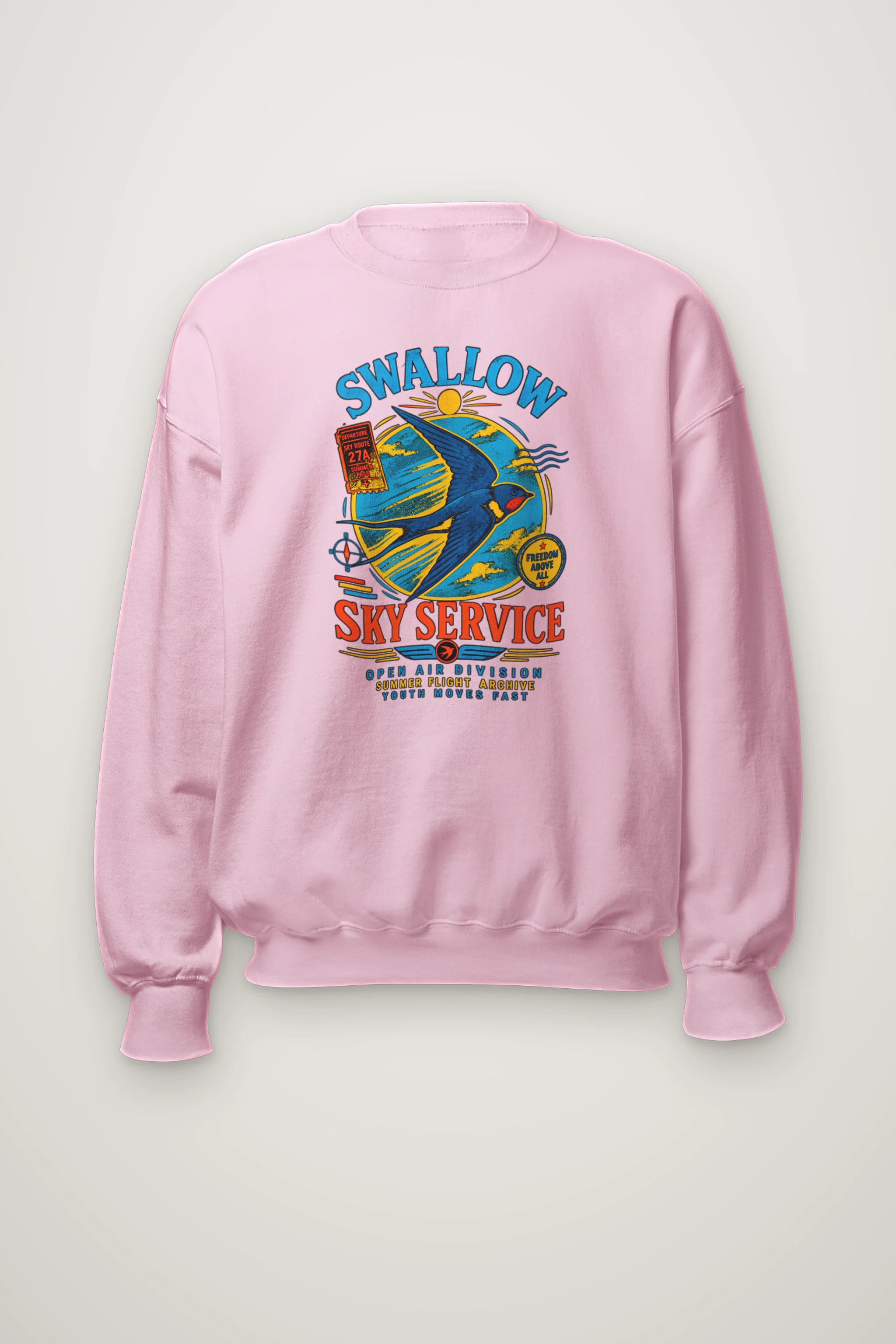 "Swallow Departure" Heavy Blend Unisex Crewneck Sweatshirt