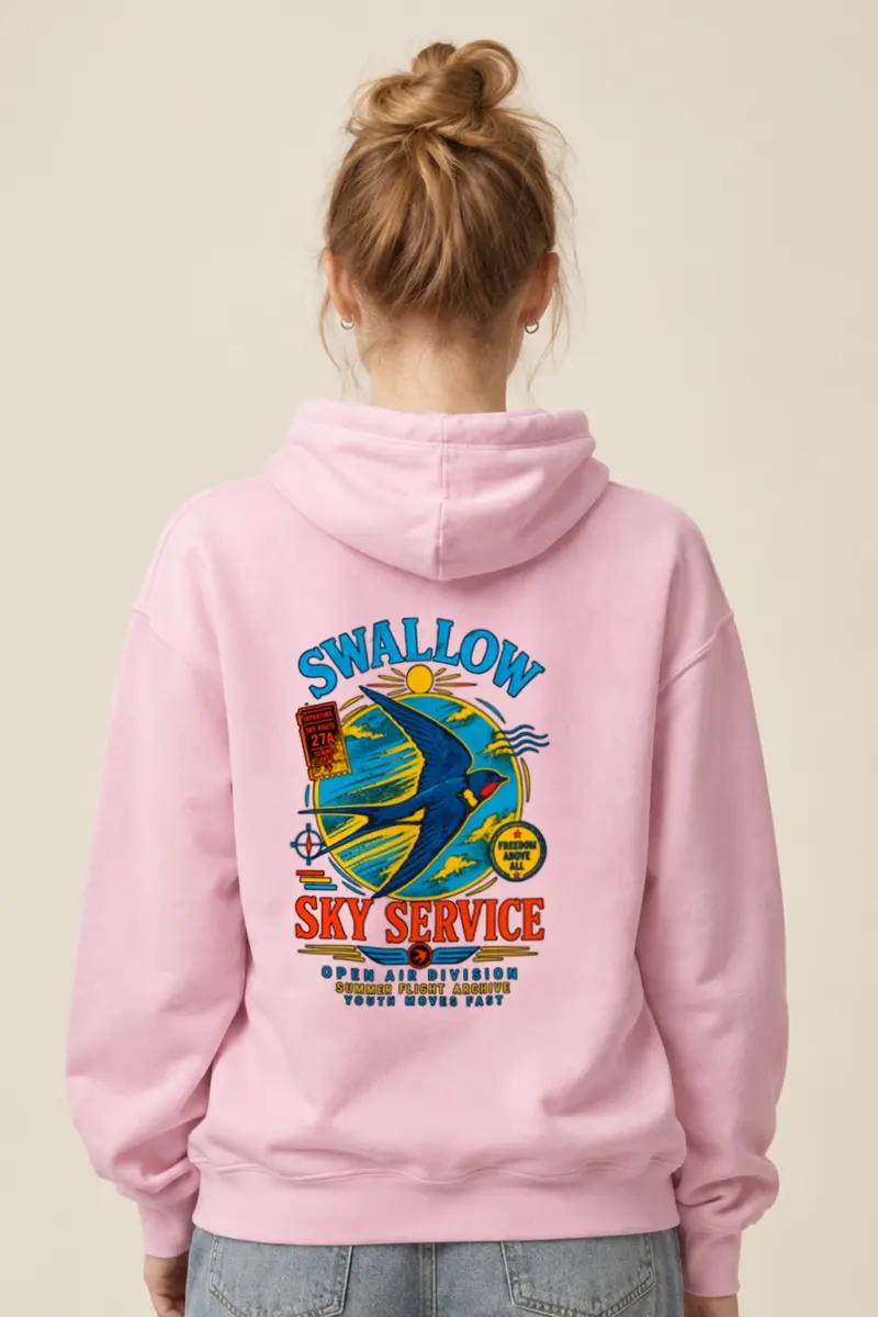 "Swallow Departure" Heavy Blend Unisex Pullover Hoodie