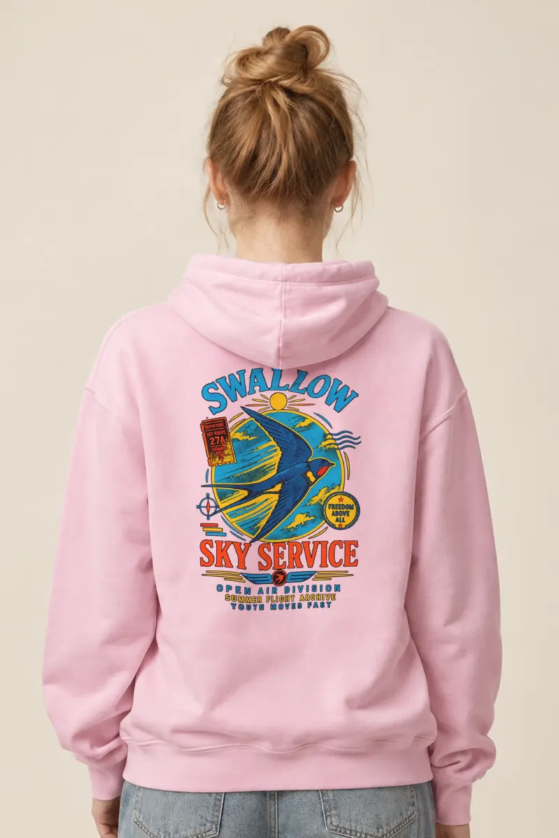 "Swallow Departure" Heavy Blend Unisex Pullover Hoodie