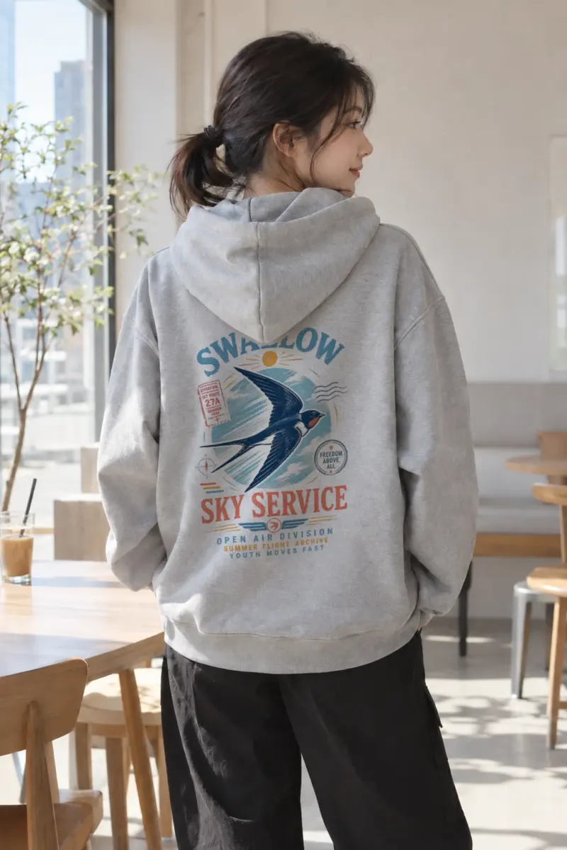 "Swallow Departure" Heavy Blend Unisex Pullover Hoodie | Gildan 18500