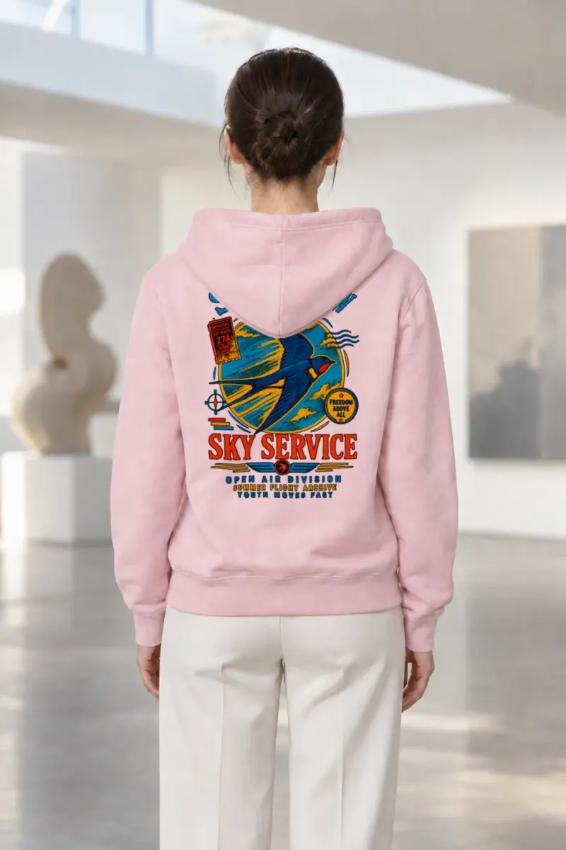 "Swallow Departure" Heavy Blend Unisex Pullover Hoodie | Gildan 18500